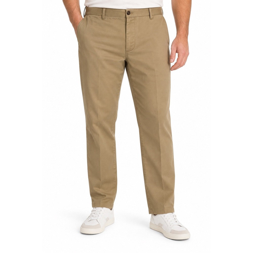 Dockers Men's Big & Tall Chino Pants 46x32 Tan Khaki Flat Front Cotton